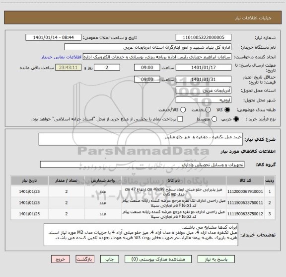 استعلام خرید مبل تکنفره ، دونفره و  میز جلو مبلی