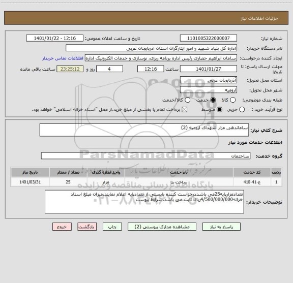 استعلام ساماندهی مزار شهدای ارومیه (2)