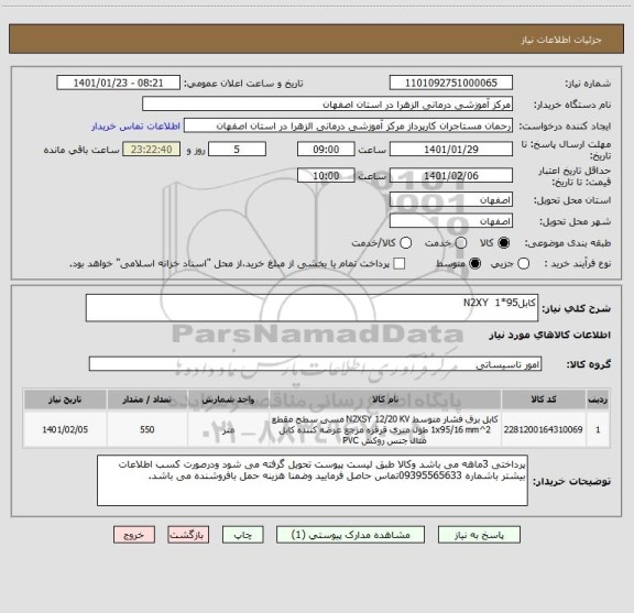 استعلام کابل95*N2XY  1