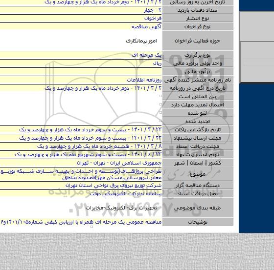 طراحی پروژهای(توسعه و احداث و بهینه سازی شبکه توزیع روشنایی معابر،نیرورسانی،مسکن مهر)محدوده مناطق