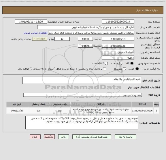 استعلام خرید تابلو تزئینی وان یکاد