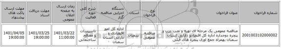 مناقصه، مناقصه عمومی یک مرحله ای تهیه و نصب درب و پنجره دوجداره اداره کل اقنصادو دارایی استان سمنان بهمراه جمع اوری پنجره های قبلی