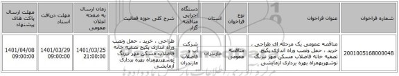 مناقصه، مناقصه عمومی یک مرحله ای طراحی ، خرید ، حمل ونصب وراه اندازی پکیج تصفیه خانه فاضلاب مسکن مهر نیرنگ نوشهربهمراه بهره برداری آزمایشی