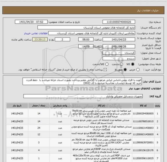 استعلام الویت با افراد بومی.اجناس ایرانی مرغوب با گارانتی معتبر.پرداخت بصورت اسناد خزانه میباشد با  حفظ قدرت خرید که توسط ذیحساب محاسبه میشود.با کد (002)