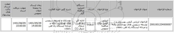 مناقصه، فراخوان ارزیابی کیفی  بهسازی و توسعه سرویس های بهداشتی زنانه و مردانه ایستگاه راه اهن دامغان