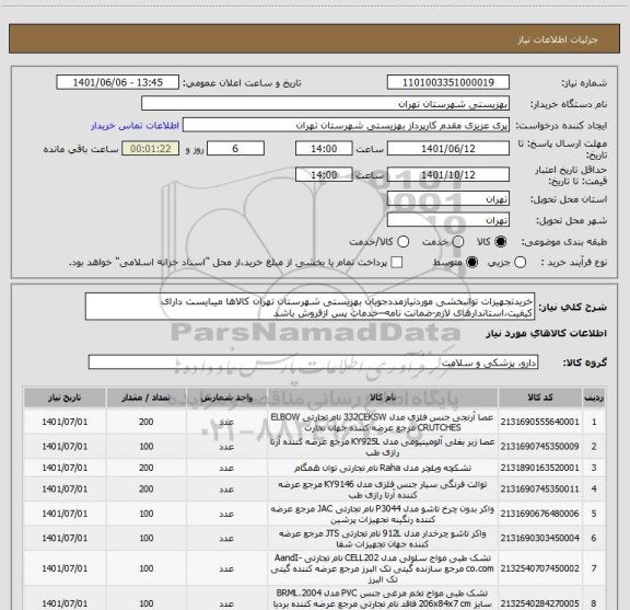 استعلام خریدتجهیزات توانبخشی موردنیازمددجویان بهزیستی شهرستان تهران کالاها میبایست دارای کیفیت،استاندارهای لازم-ضمانت نامه–خدمات پس ازفروش باشد