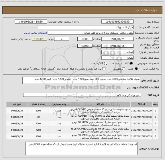 استعلام سوند نلاتون مشکی3000 عدد-سفید 180 عدد-سیز4200 عدد- نارنجی4200 عدد- قرمز 4200 عدد