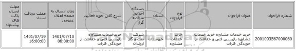 مناقصه، خرید خدمات مشاوره خرید خدمات مشاوره بازرسی فنی و حفاظت از خوردگی فلزات