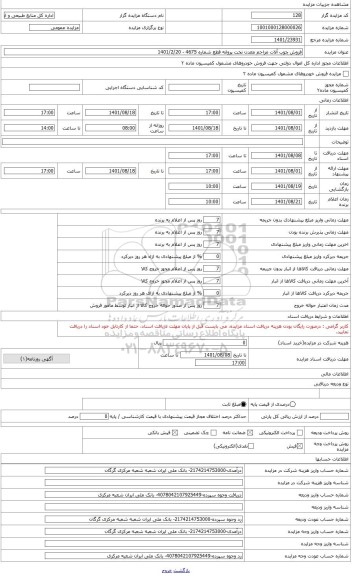 مزایده ، فروش چوب آلات مزاحم معدن تخت پروانه قطع شماره 4675 - 1401/2/20