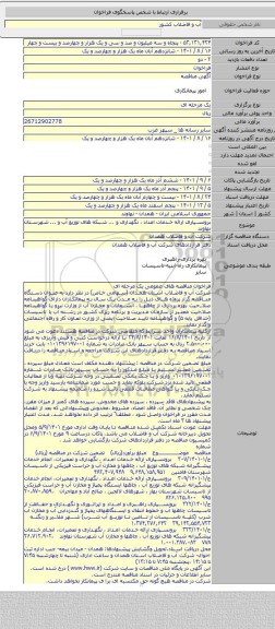 مناقصه, برونسپاری ارائه خدمات امداد ، نگهداری و ... شبکه های توزیع آب و ... شهرستان نهاوند