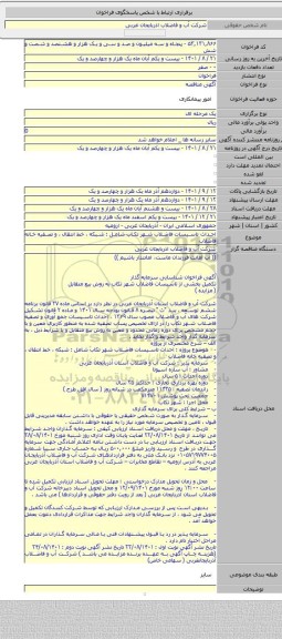 مناقصه, احداث تاسیسات فاضلاب شهر تکاب شامل : شبکه ، خط انتقال  ، و تصفیه خانه فاضلاب