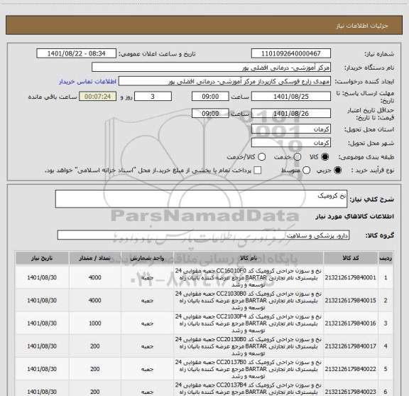 استعلام نخ کرومیک