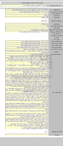 مناقصه, انجام خدمات نگهبانی و حفظ و حراست ..... پوشش شرکت آب و فاضلاب استان آذربایجان غربی