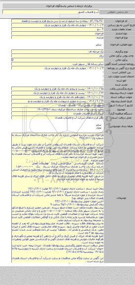 مزایده, اجاره یک باب واحد تجاری ساختمان مرکزی ستاد ۱-۱۴۰۱/۳۲۸