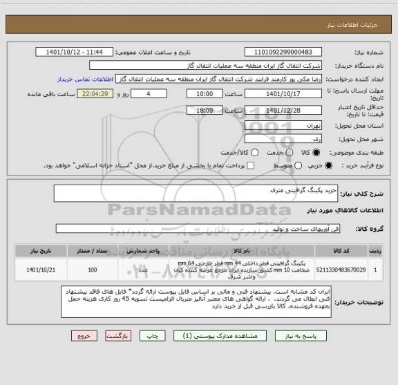 استعلام خرید پکینگ گرافیتی متری