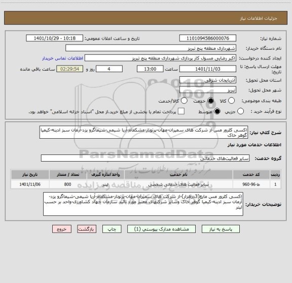 استعلام اکسی کلرور مس-از شرکت های سمیران-مهان-پرتونار-مشکفام-آریا شیمی-شیماگرو یزد-آرمان سبز ادینه-کیمیا گوهر خاک