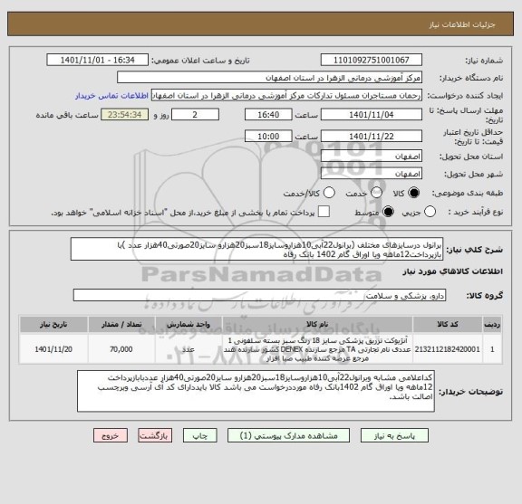 استعلام برانول درسایزهای مختلف (برانول22آبی10هزاروسایز18سبز20هزارو سایز20صورتی40هزار عدد )با بازپرداخت12ماهه ویا اوراق گام 1402 بانک رفاه