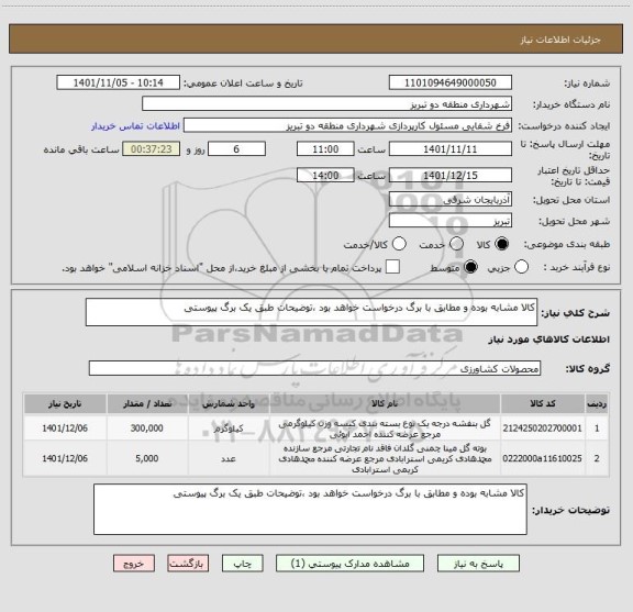 استعلام کالا مشابه بوده و مطابق با برگ درخواست خواهد بود ،توضیحات طبق یک برگ پیوستی