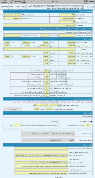 مزایده ، کود شیمیایی اوره