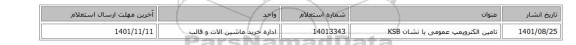 تامین الکتروپمپ ‎عمومی با نشان KSB