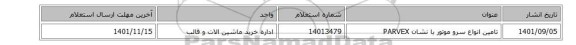 تامین انواع سرو موتور با نشان PARVEX‎