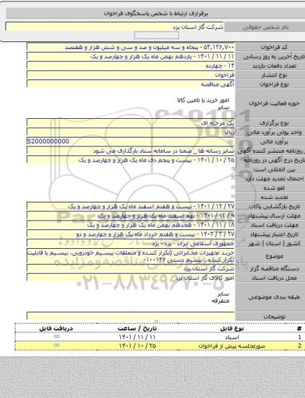 مناقصه, خرید تجهیزات مخابراتی (تکرار کننده و متعلقات بیسیم خودرویی، بیسیم با قابلیت تکرار کننده ، بیسیم دستی      ۰۱۰۰۱۴۶