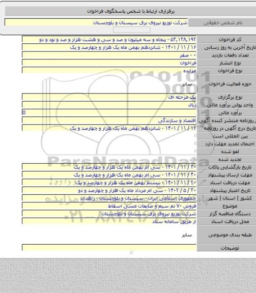 مزایده, فروش ۷۰ تم سیم و ضایعات مسی اسقاط