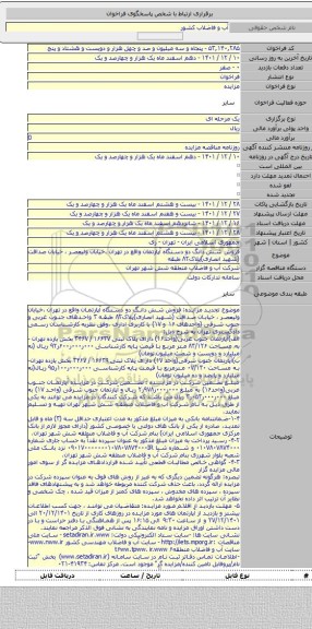 مزایده, فروش شش دانگ دو دستگاه آپارتمان واقع در تهران ،خیابان ولیعصر ، خیابان صداقت (شهید انصاری)پلاک۸۲ طبقه