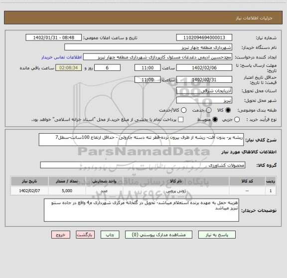 استعلام ریشه پر- بدون آفت- ریشه از ظرف بیرون نزده-قطر تنه دسته جاروئی - حداقل ارتفاع 100سانت-سطل7