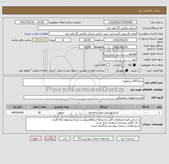 استعلام چراغ LED پرژکتوری