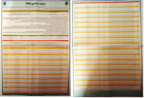 مزایده املاک با کاربری مسکونی تجاری و زراعی 