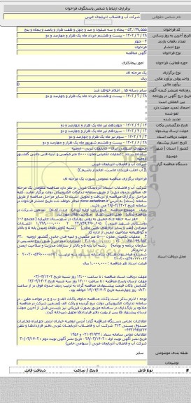 مناقصه, سامانه ستاد : عملیات تکمیلی مخزن ۵۰۰۰ متر مکعبی و ابنیه فنی جانبی گلشهر ارومیه