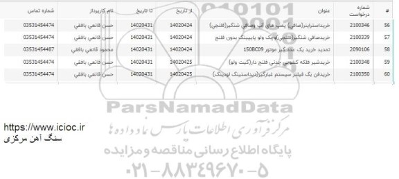 استعلام خرید شیر فلکه کشویی چدنی فلنج دار (گیت ولو) ...