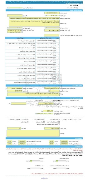 مناقصه، مناقصه عمومی یک مرحله ای اصلاح شبکه ،انشعابات و خطوط انتقال آب شرب روستاهای بهاره،الفاوت و فنس کشی چاه و مخزن روستای ینگی کند