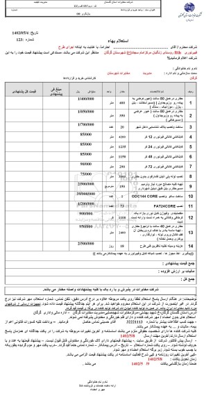 استعلام حفاری در عمق 80 سانت عبور عرضی  و...