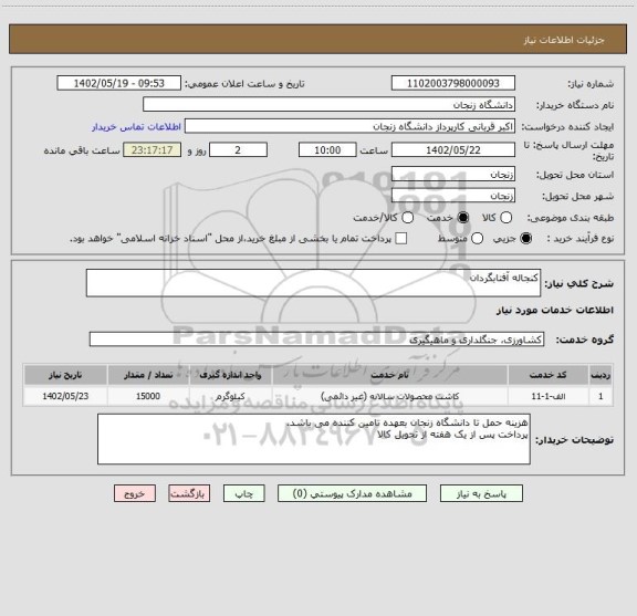 استعلام کنجاله آفتابگردان