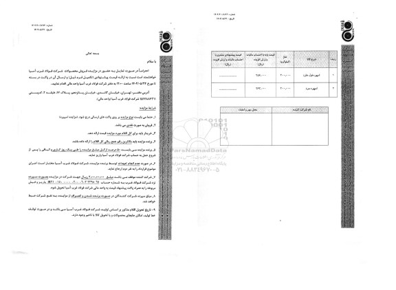 مزایده فروش اسپیره فول هارد ...