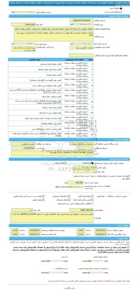 مناقصه، مناقصه عمومی یک مرحله ای عملیات اصلاح و توسعه شبکه توزیع آب و انشعابات خانگی منطقه شکاره 3 و نقاط پراکنده شهرستان کارون