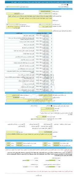 مناقصه، مناقصه عمومی یک مرحله ای عملیات اجرایی خطوط انتقال اصلی و شبکه آب شرب شهر لالی - اولویت اول