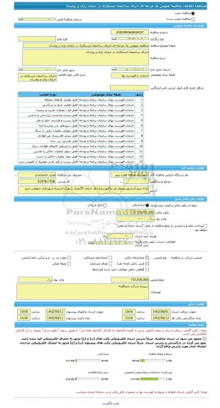 مناقصه، مناقصه عمومی یک مرحله ای اجرای ساختمان ایستکاری در خیابان رازی و رواسان