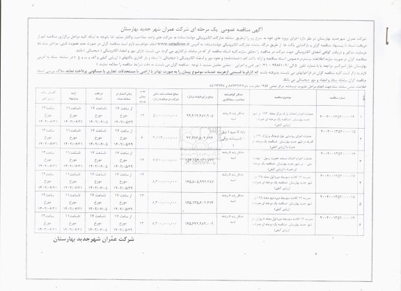 مناقصه عملیات اجرا و احداث پارک ، عملیات اجرای روشنایی بلوار و...