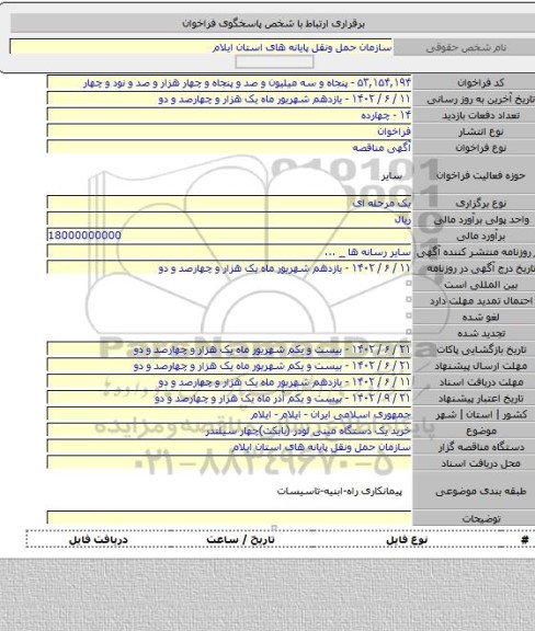 مناقصه, خرید یک دستگاه مینی لودر (بابکت)چهار سیلندر