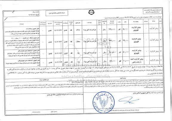 استعلام روغن کارکرده...