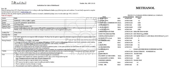 مزایده و مناقصه 20.000MT+/-10% AT Seller's option