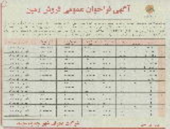 فراخوان عمومی فروش زمین نوبت دوم 