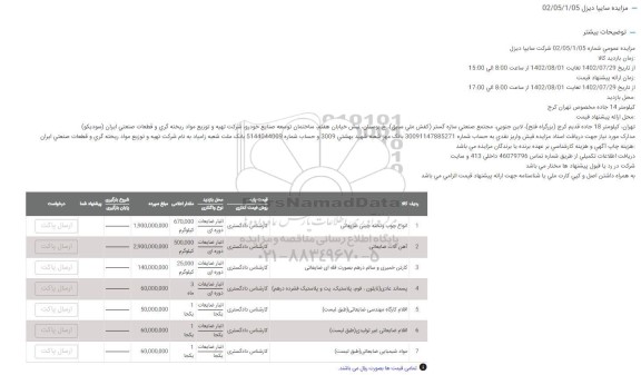 مزایده انواع چوب و تخته ...