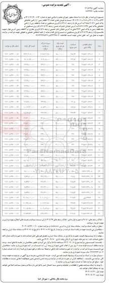 تجدید مزایده فروش 22 قطعه زمین - نوبت دوم