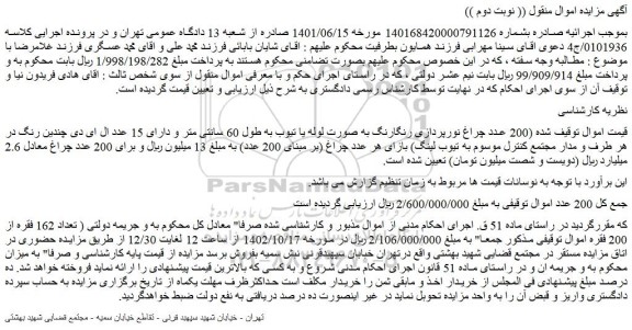 مزایده فروش 200 عدد چراغ نورپردازی رنگارنگ به صورت لوله یا تیوب به طول 60 سانتی متر 