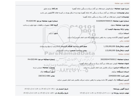 فروش جرم های دیر گداز سبک و سنگین دارای آلومینا