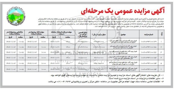 مزایده فروش چوب آلات